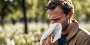 Patient mit Allergien, Heuschnupfen